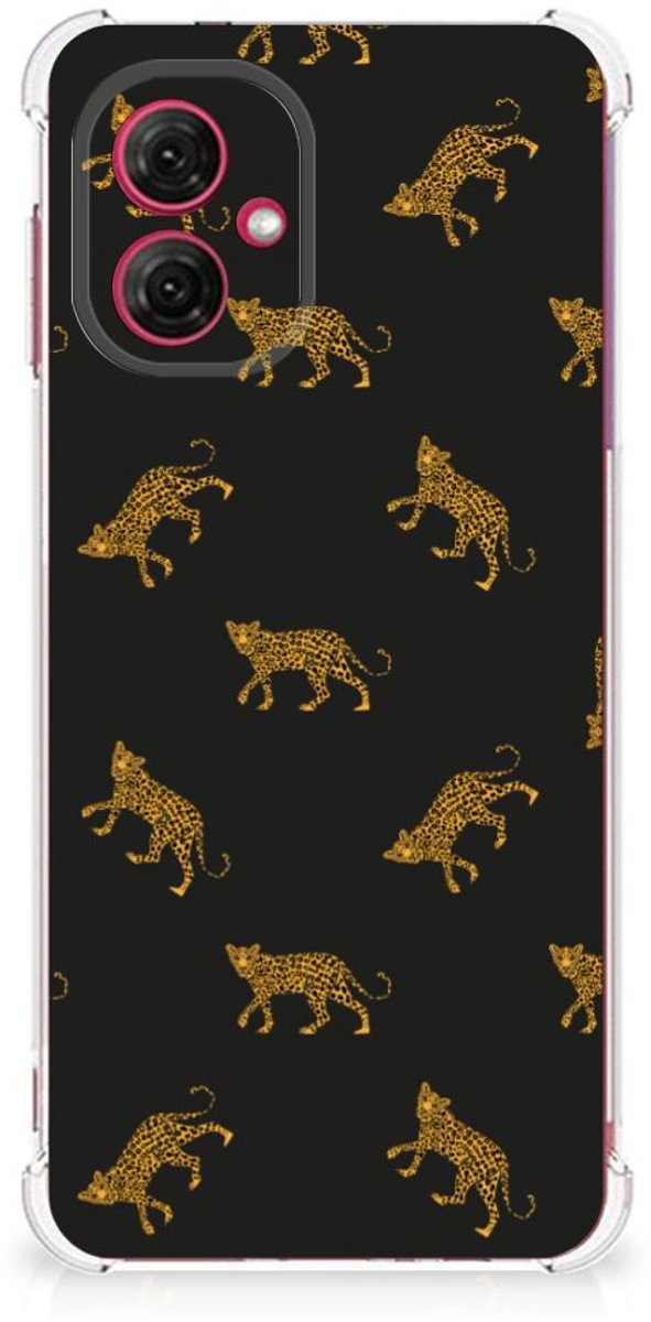 Case Anti-shock voor Motorola Moto G55 Leopards