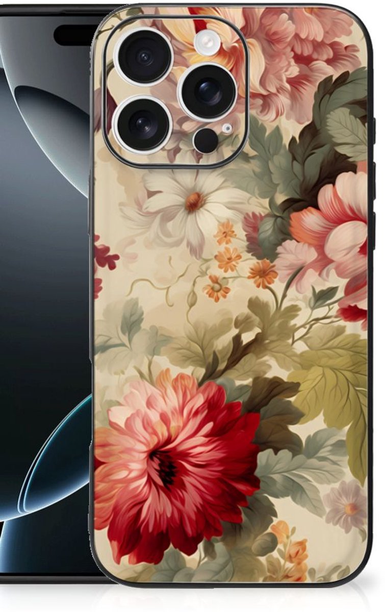 Bloemen Hoesje voor iPhone 16 Pro Max Bloemen