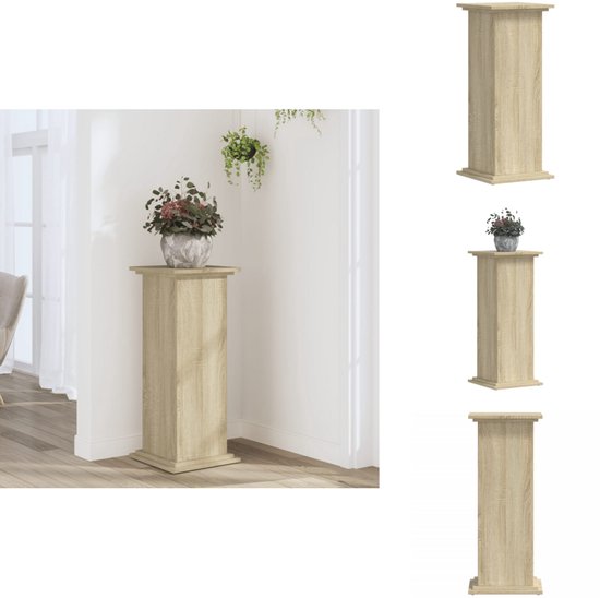 VidaXL plantenstandaard (set van 2 stuks), bewerkt hout, 17 x 17 x 60 cm