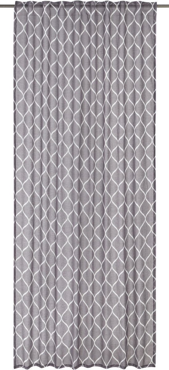 Elbersdrucke Gordijn met lussen Alea 255x140 cm grijs semi-transparant WeißGrau