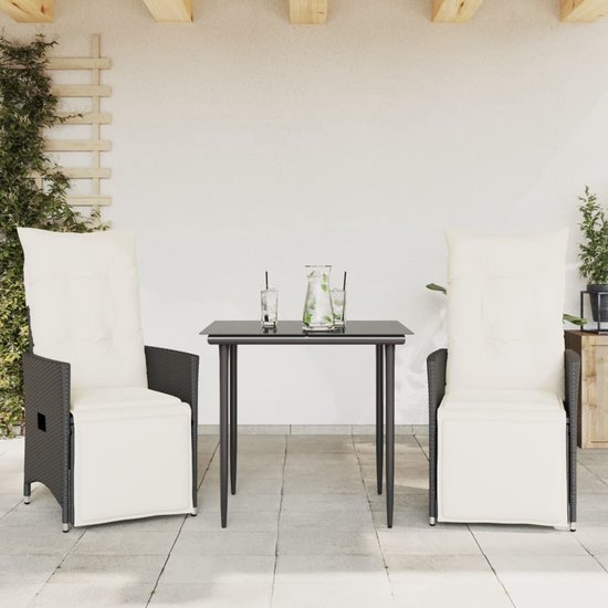 Tuinstoelen 2 st met kussens polypropeen rattan bruin kopen