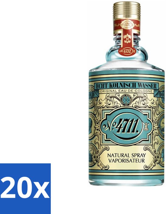4711 - Echt Kölnisch Wasser - Original Eau De Cologne Spray - Dames Parfum - Verfrissende Geur - 100 ml - Bulkverpakking - 20 stuks