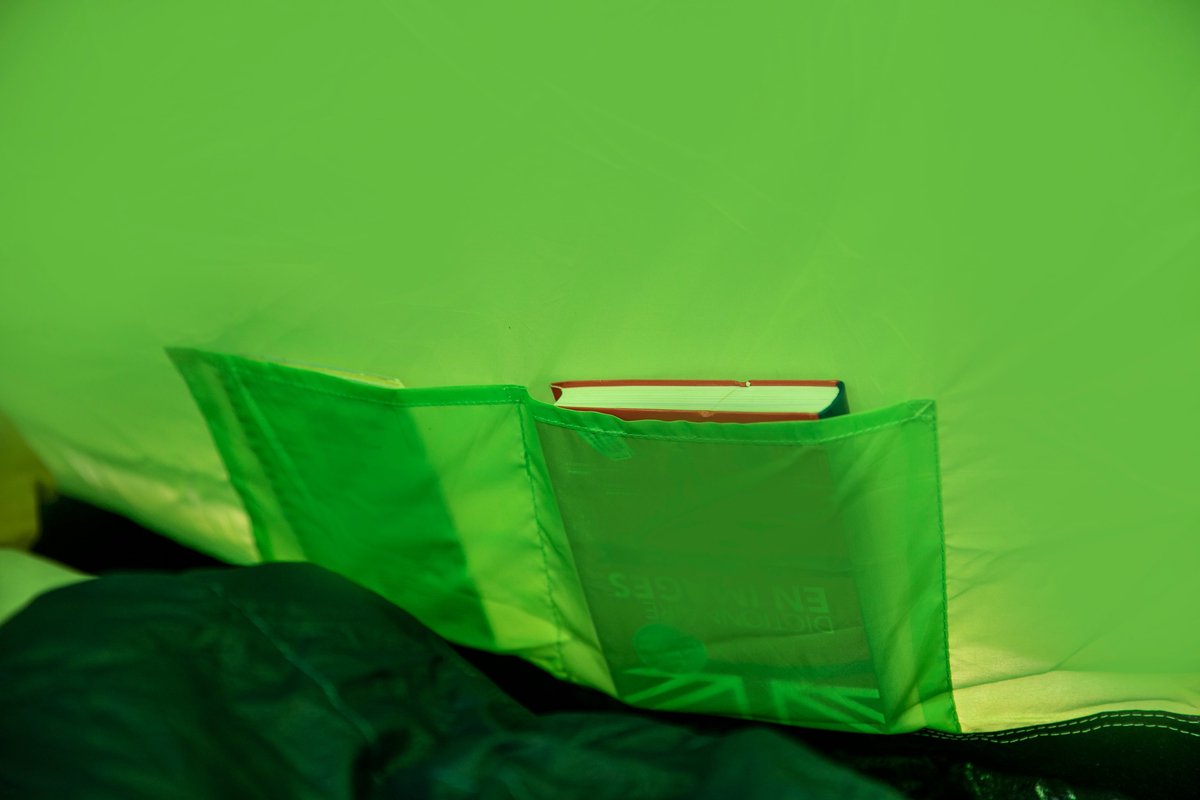 Peme Bojan Koepeltent Tent voor 4 personen, Zwart en groen, 2 ingangen, 2 slaapruimtes, waterdicht, moskitiera, groot voorportaal – foto 6