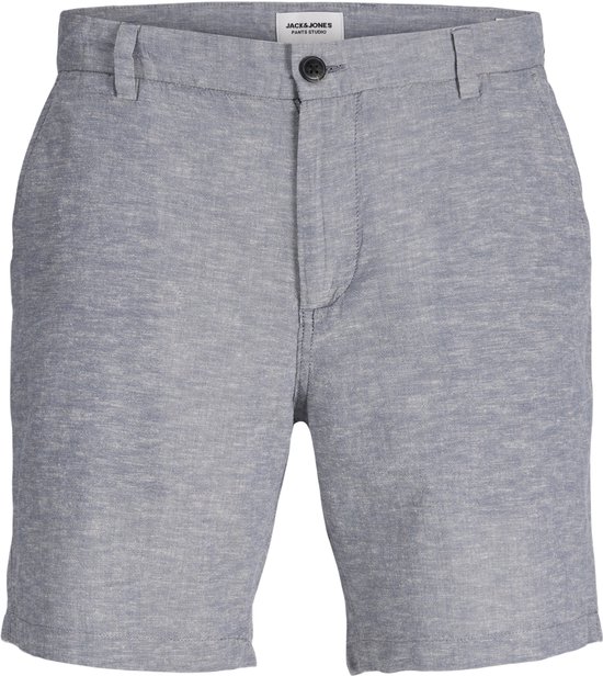 Grijze chino korte broek met knoop- en ritssluiting, met Jack & Jones logo.