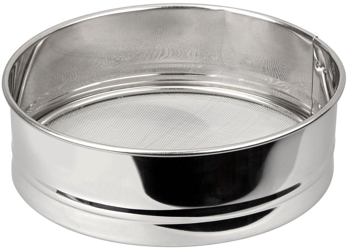 Roestvrijstalen extra fijne keukenzeef 18 cm diameter Fackelmann Basic