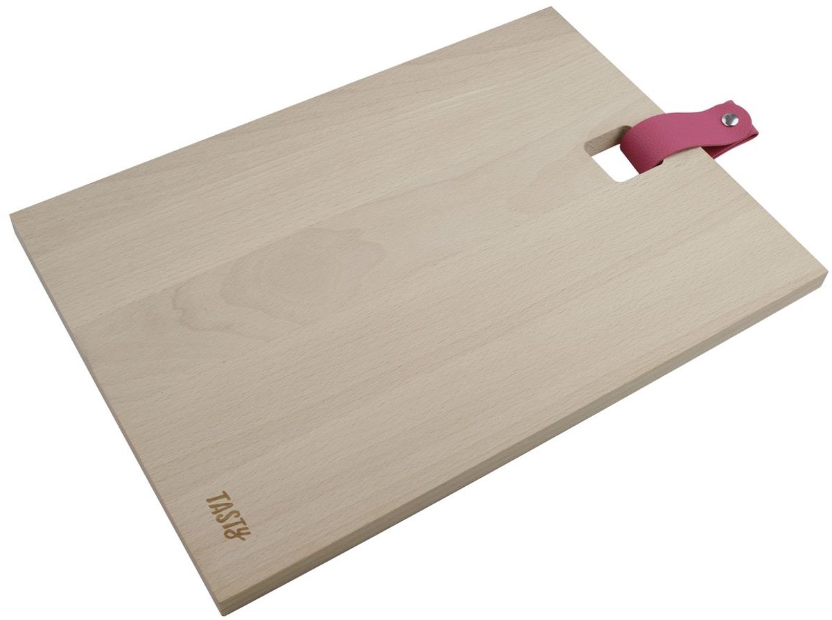 Houten snijplank rechthoekig 35 x 25 cm Tasty Green