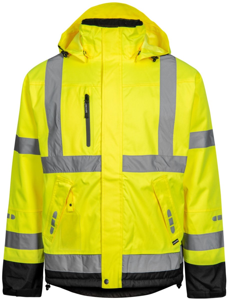 Fluor Hi-Vis Winterjas Lyngsøe Rainwear Zwart