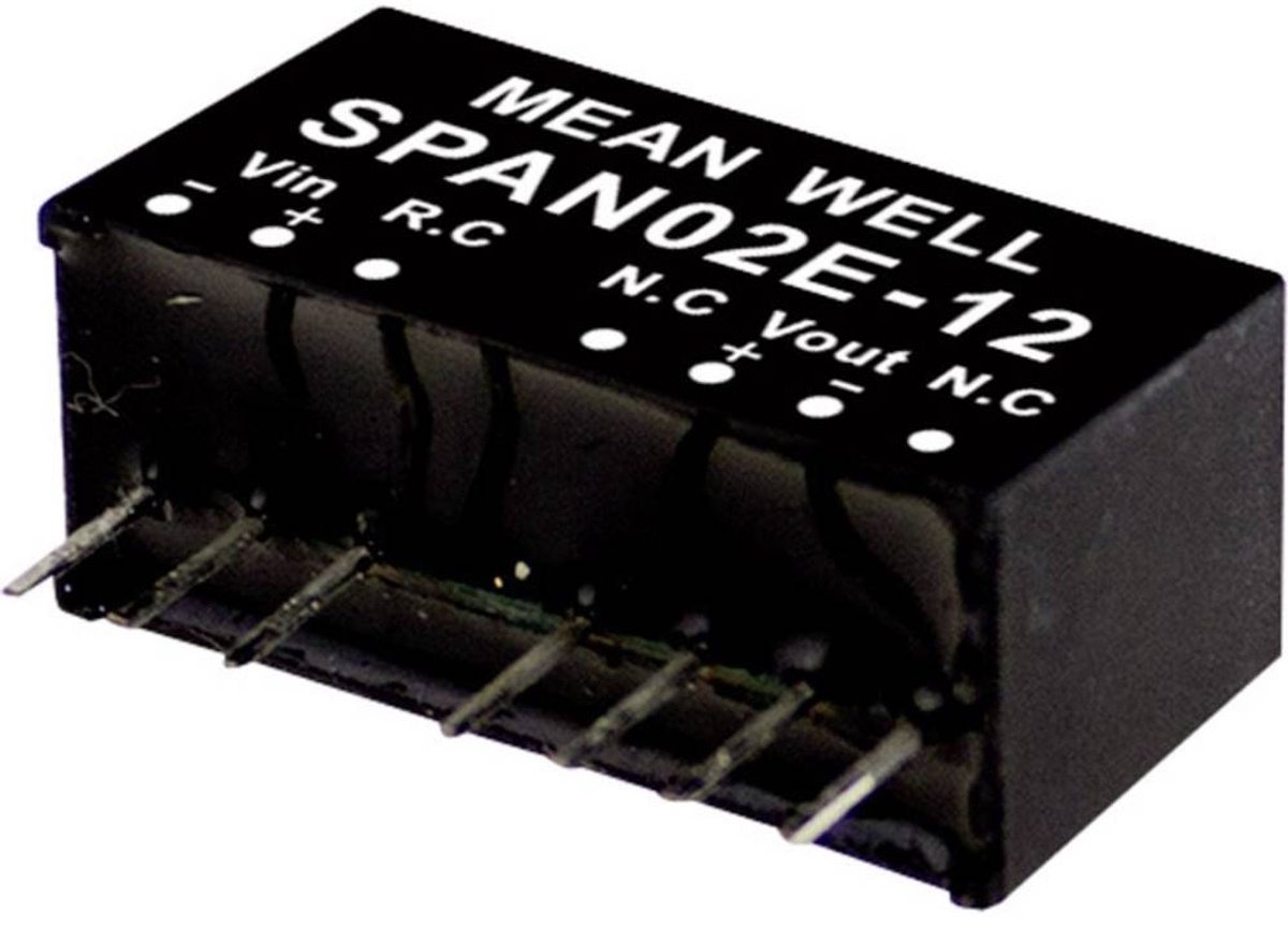 MEAN WELL SPAN02C-03 DC/DC-convertermodule 500 mA 2 W Aantal uitgangen: 1 x Inhoud 1 stuk(s)