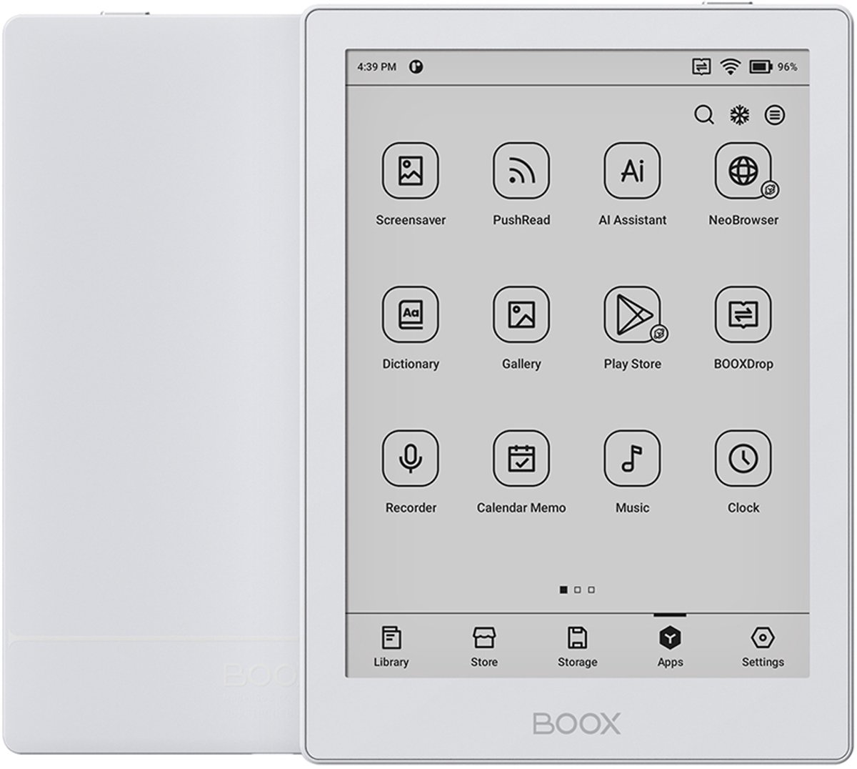 Boox Go 6 - 6" e-inkt e-reader - Wit - Android 11, Play