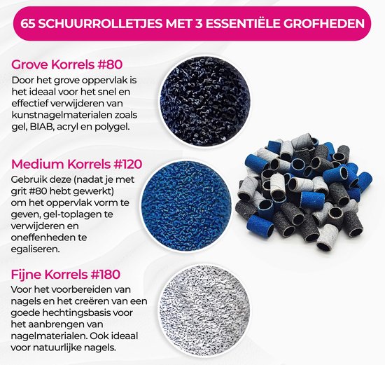 FOOCCA® Elektrische Nagelvijl - Nagelfrees 45000 RPM - Desktop Pro - LED Verlichting - 12 Bitjes + 65 Schuurrolletjes + 2 Accessoires - Nagelstofkap - Manicure en Pedicure Set - Eeltverwijderaar - Kalknagels