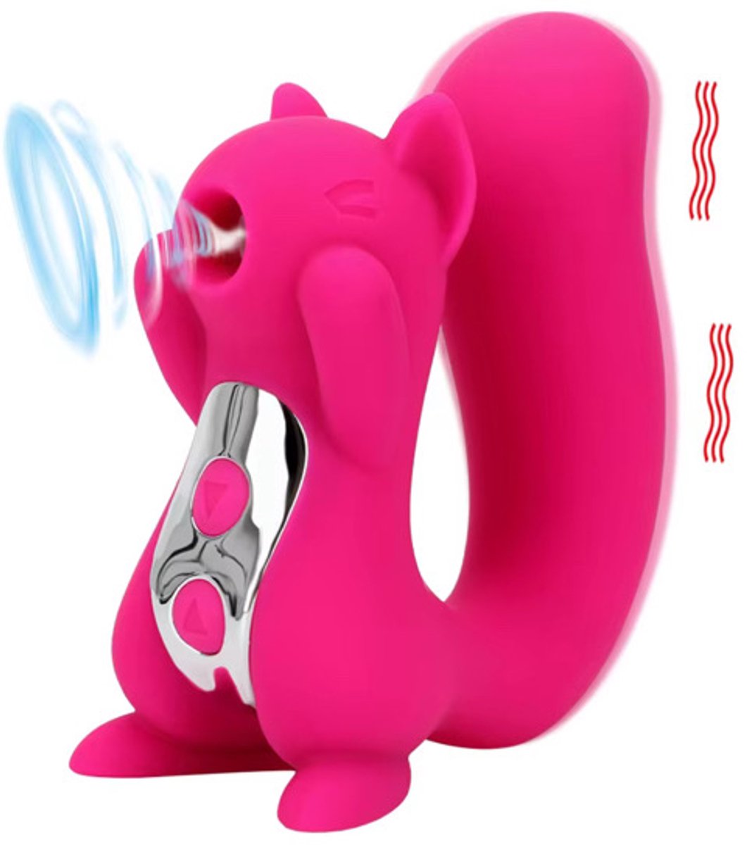 BOECK - Eekhoorn Vibrator voor Vrouwen – Squirrel sucker - Clitoris Stimulator met Luchtdruk & Trillingen – Oplaadbaar & Waterdicht – Luxe Seksspeeltje
