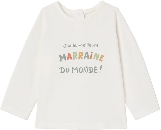 Vertbaudet T-shirt bébé parrain. / marraine pressionné dos