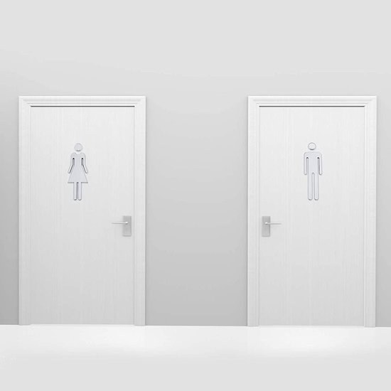 Toilet Man en Vrouw Pictogram Toiletborden - Mannen Vrouwen Opmerking ...