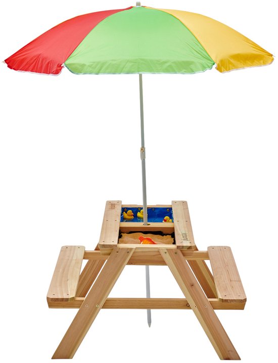 Sunny Dual Top 2.0 Zand & Water Picknicktafel 90cm Hout Buin