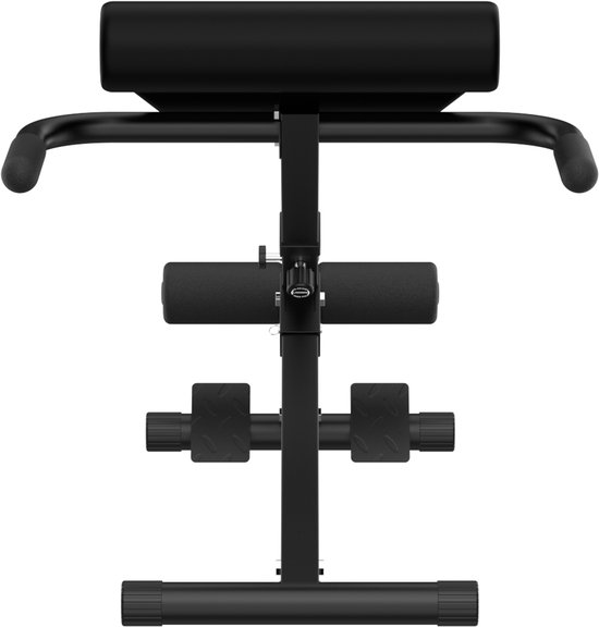 SPORTNOW Rugtrainer, 6 Voudig In Hoogte Verstelbaar, Buiktrainer Met Verstelbare Beenrol Fitnessapparaat Voor Thuis Staal Zwart 2014057629