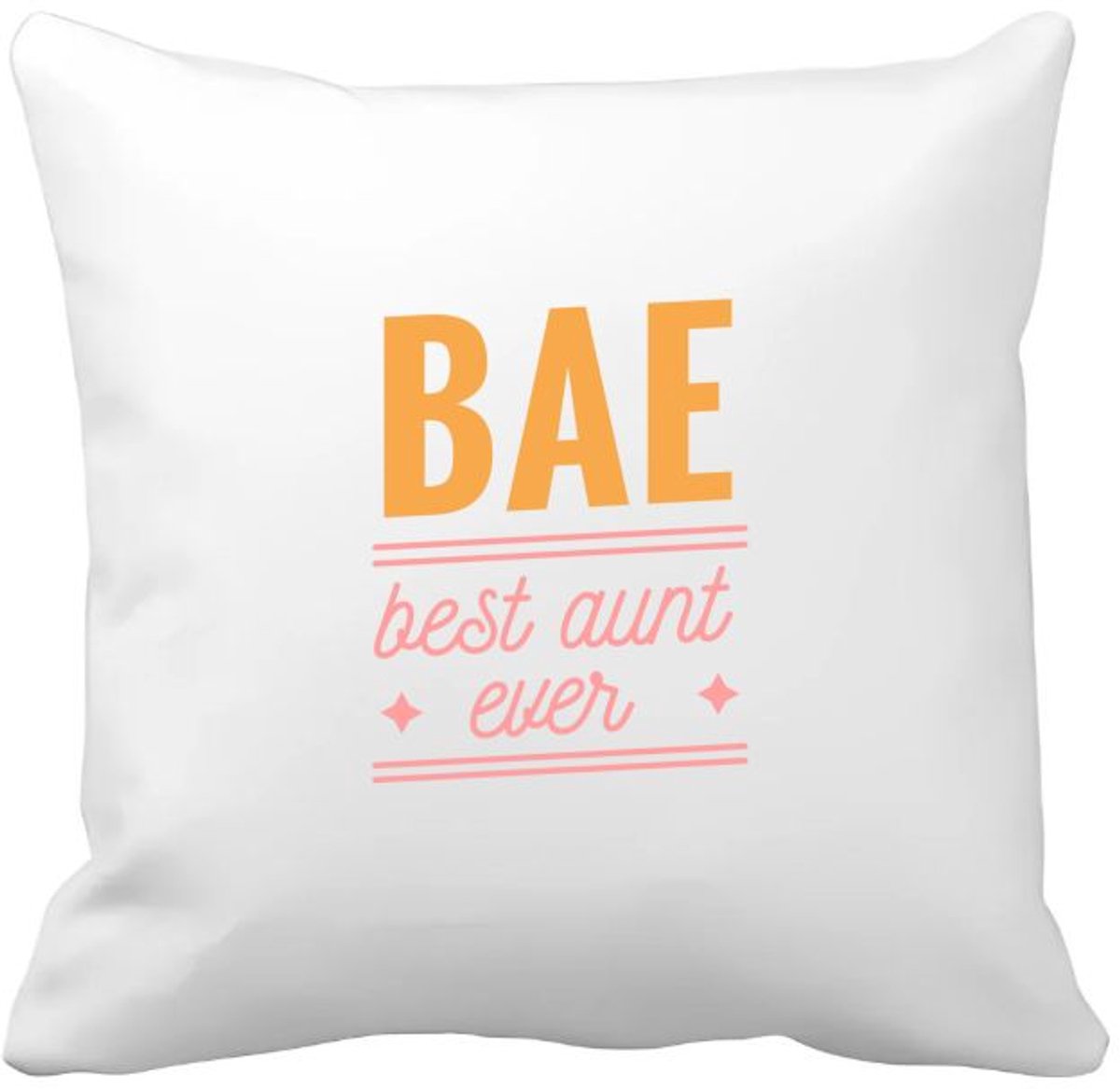 Akyol beste tante ever Kussen hoes - Tante - uw tante - liefste tante - verjaardag - cadeau - kado - bedankje - 40 bij 40 cm Multicolor