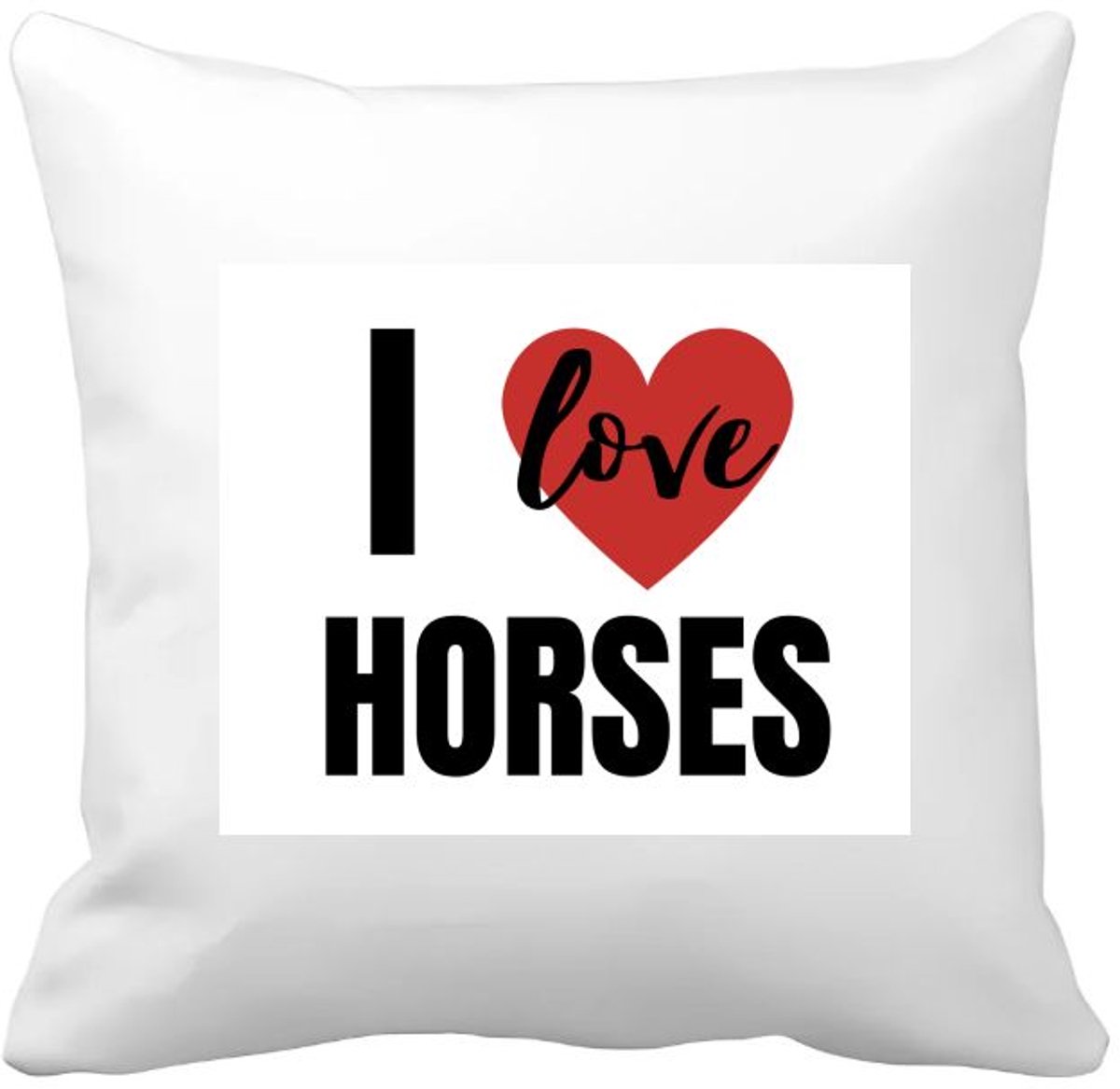 Akyol i love horses Kussen hoes - Paarden - paarden liefhebbers - verjaardagscadeau - kado - gift - 40 bij 40 cm Multicolor
