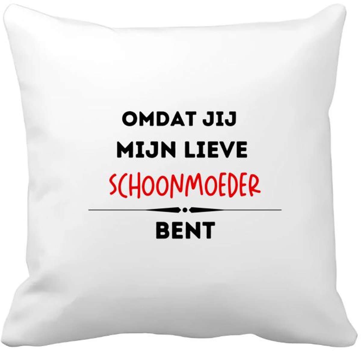 Akyol omdat jij mijn lieve schoonmoeder bent Kussen hoes - Schoonmoeder - de liefste schoonmoeder - moeder cadeautjes - moederdag - verjaardag - geschenk - kado - 40 bij 40 cm Multicolor