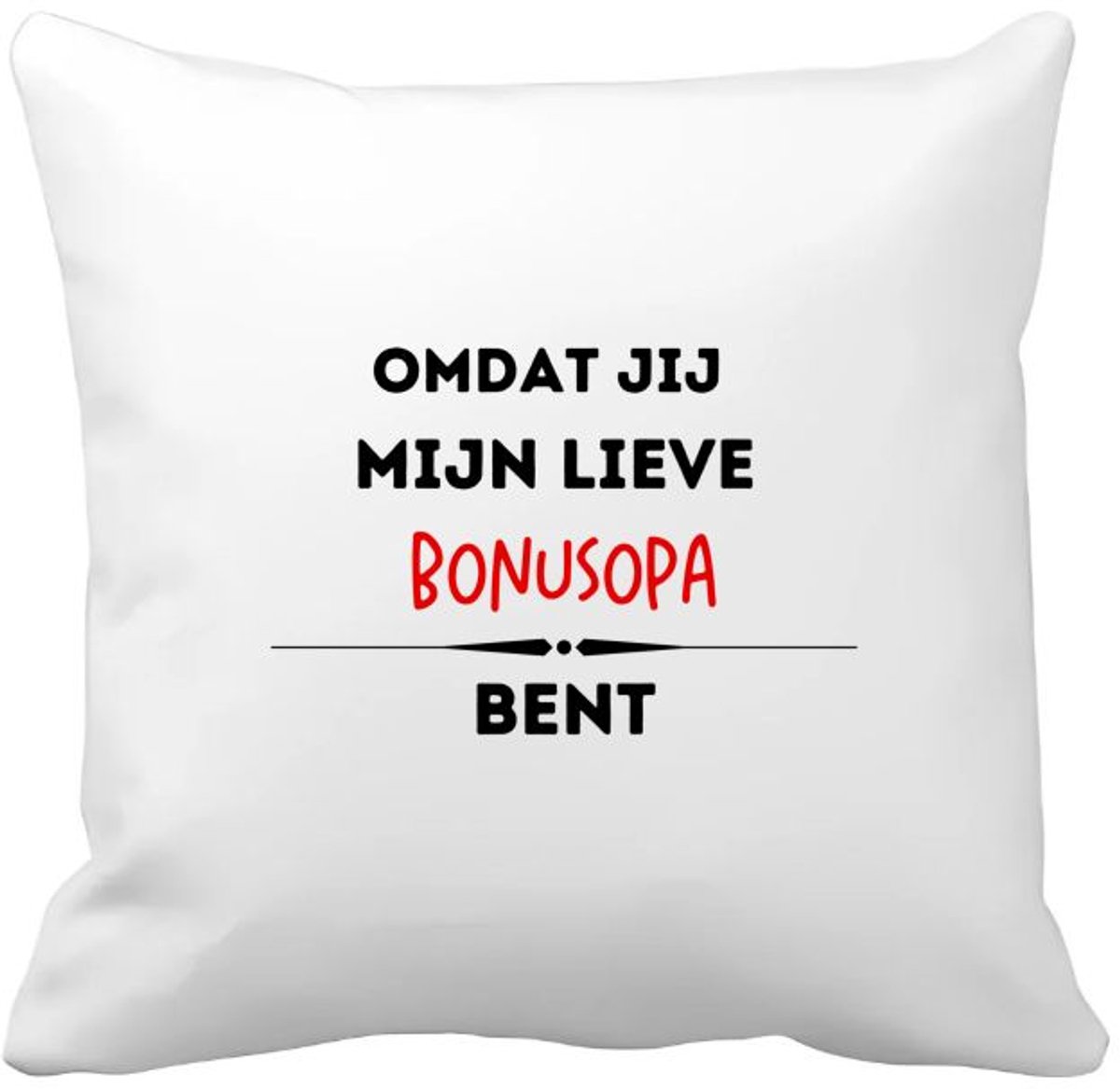 Akyol omdat jij mijn lieve bonusopa bent Kussen hoes - Opa - de liefste bonusopa - verjaardag - cadeautje voor opa - kado - geschenk - 40 bij 40 cm Multicolor