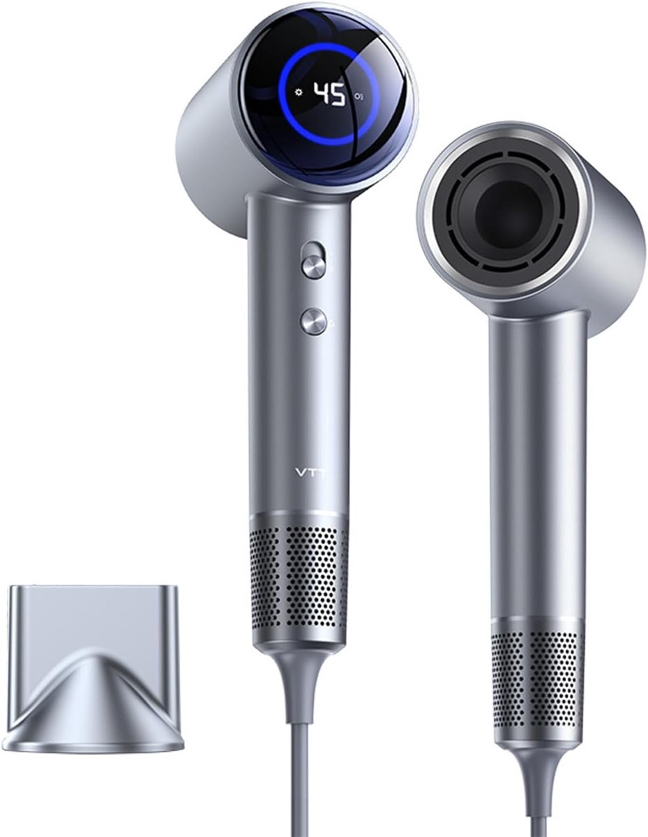 Professionele High Speed Haardroger 1600W met LED-display en Stille Functie