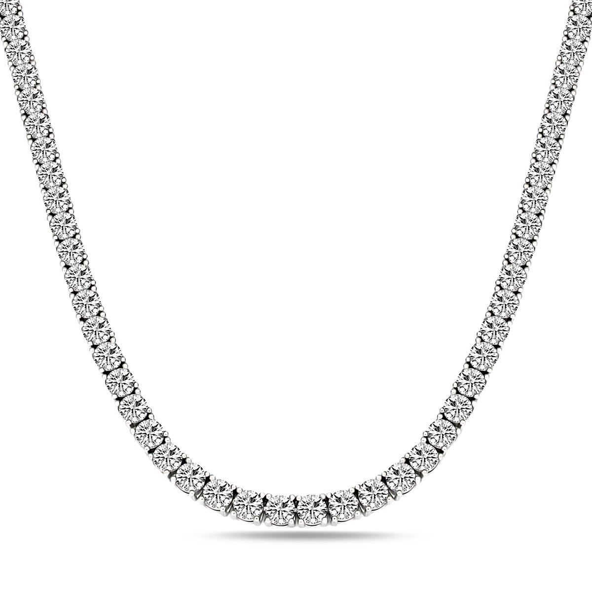 Juwelier Zwartevalk zilveren (gerhodineerd) tennis ketting - 25.164/70 cm