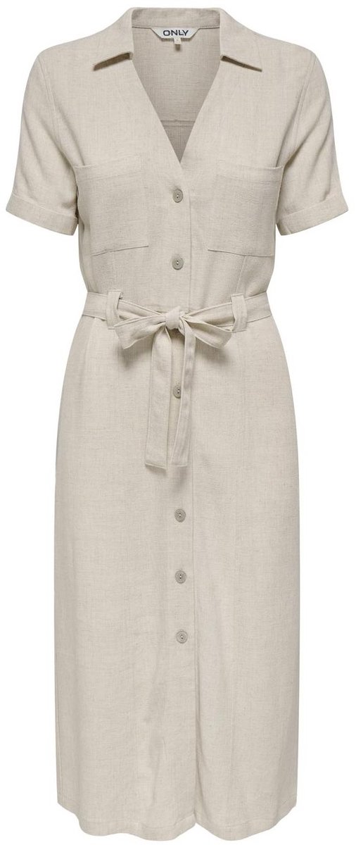 Only ONLSIESTA SS LIN BL SHIRT DRESS PNT NOOS Dames Jurk moonbeam
