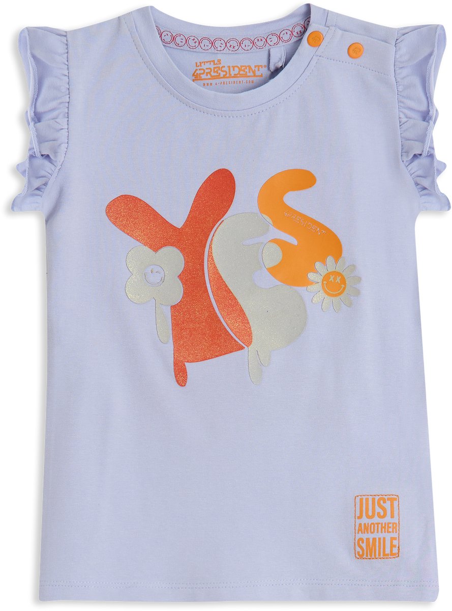 4PRESIDENT T-shirt meisjes - Baby Lavender - Maat 104 - Meiden shirt