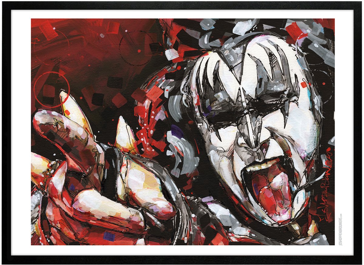 Metal poster 71x51 cm *ingelijst & gesigneerd