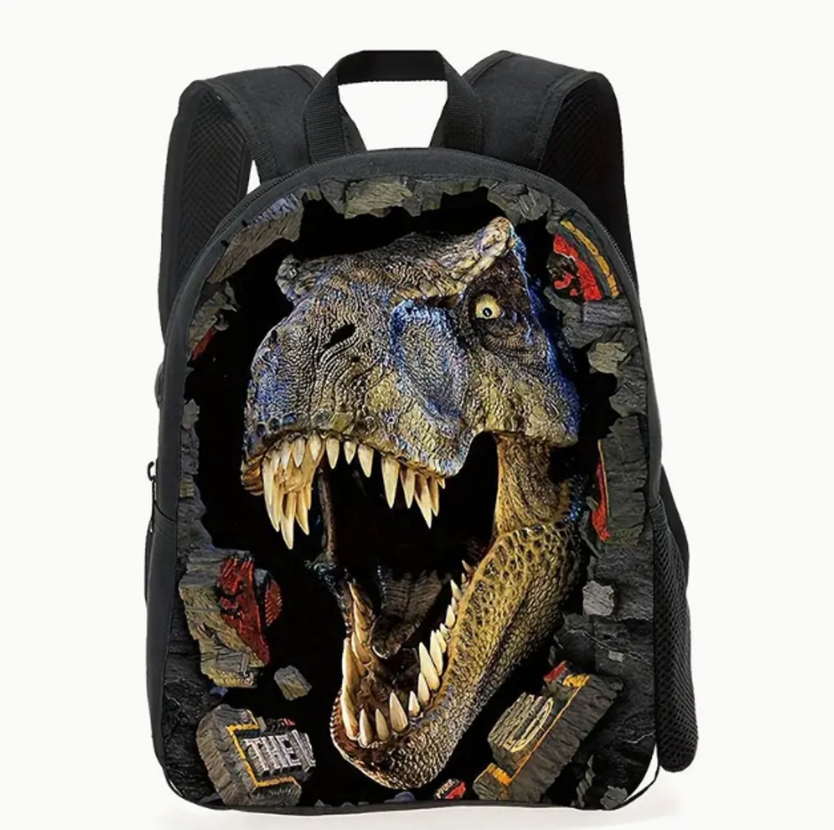 Dino Rugzak | Dinopatroon Rugtas | T-Rex Rugzak | Tyrannosaurus Rex Rugzak | Rugzak Meisje | Rugzak Jongens | Mooie rugzakken met dino | 15 liter | Kinder Rugzak