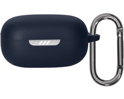 kwmobile cover voor oordopjes case - geschikt voor JBL Live Pro 2 TWS - Trendy beschermhoes draadloze oordopjes in donkerblauw