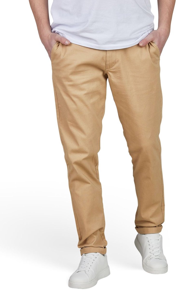 Jack & Jones Heren Chino Broek JAMES JJMITCH slim Beige Volwassenen chino broek - stofbroek