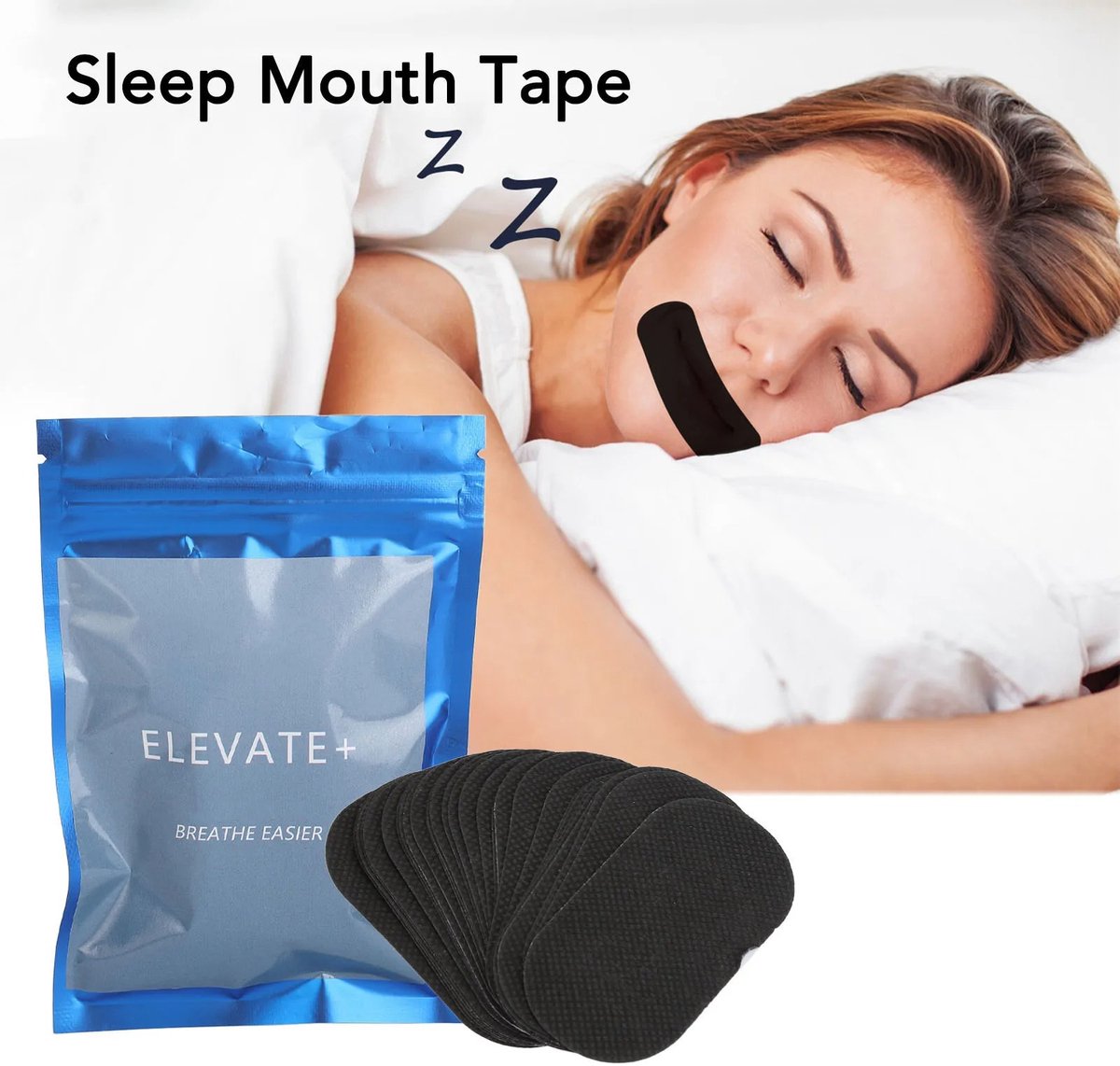 Mondtape - Myotape - Anti Snurken Slaaptape - 60 Stuks - Zwart