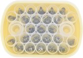 25 spuitmondjes + 2 adapters - Multifunctionele spuitmondjesset - Taartdecoratie - Eenvoudig zelf maken - Opbergdoosverpakking - Onmisbaar voor bakliefhebbers