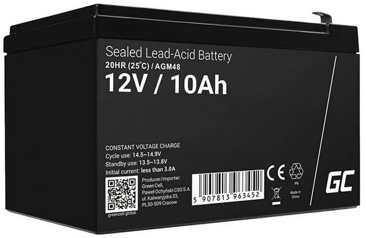 Green Cell AGM48 UPS-accu Sealed Lead Acid (VRLA) 12 V 10 Ah