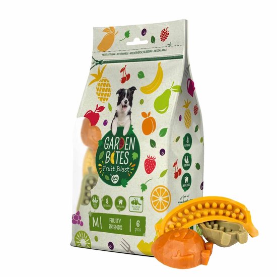 Garden bites fruity friends gemengde kleuren M - 8,5cm - 6pcs