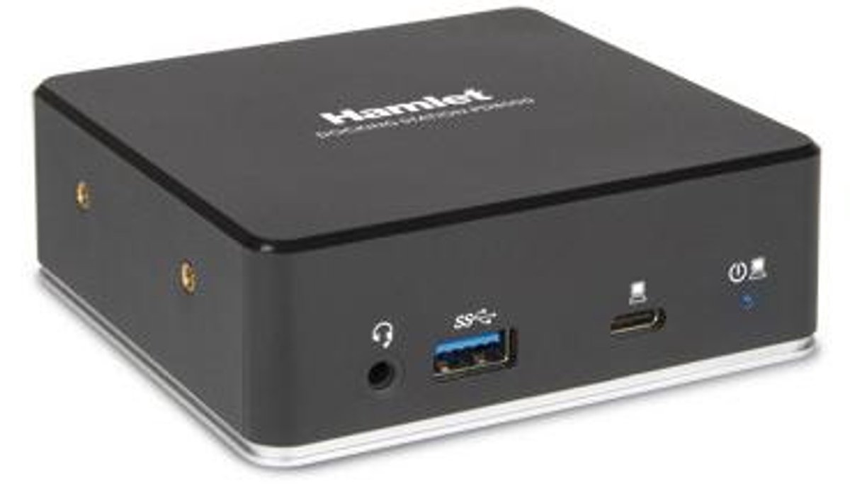Hamlet HDKC-PD8000 laptop dock & poortreplicator Bedraad USB 3.2 Gen 1 (3.1 Gen 1) Type-C Zwart