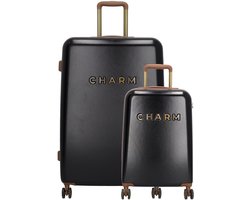Charm London Capetown Koffer 20-28 Inch Kofferset Hardcase Handbagage L S Zwart