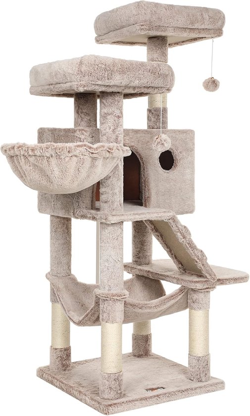 Krabton: Krabpaal - 78 Cm - Moderne Cactus Krabpaal Voor Kleine En Middelgrote Katten Met Pluche Hol Pompon Bal Sisal Touw