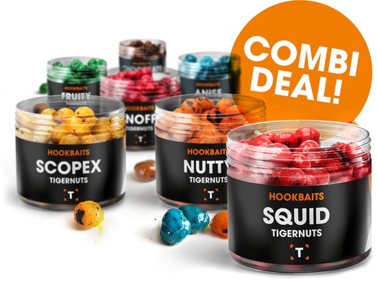 Gekleurde Tijgernoten Combi Deal | Karpervissen | Partikels | Karper Aas | Karper Vissen | Karper Voer | Karper