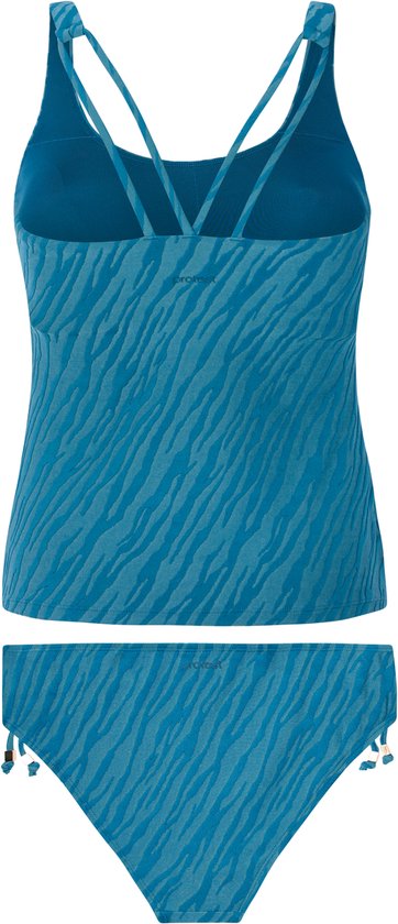 Protest Prtchela – Tankini set Dames – Tijgerprint – Uitneembare vulling – Surfing Blue