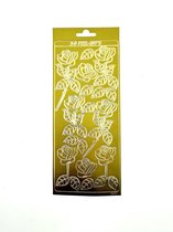 Feuille d'autocollants dorés 2258 Roses