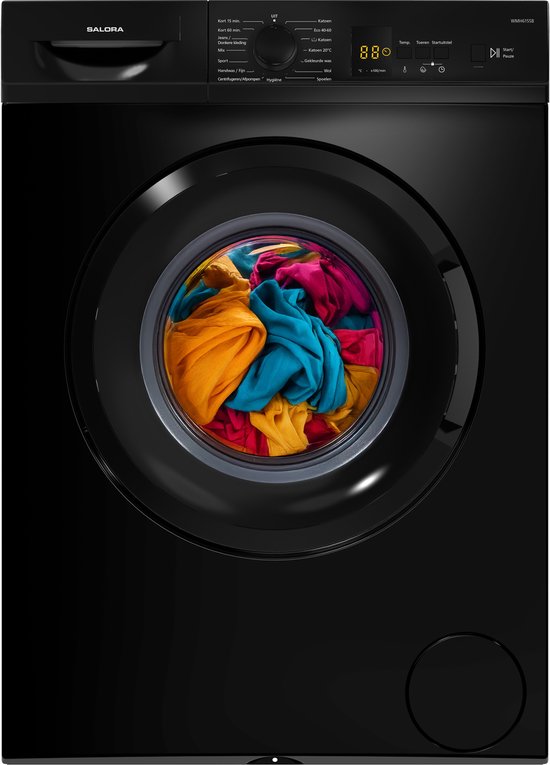 Salora WMH6155B - Lave-linge - 6 kg - 1000 tr/min - Machines à laver - Zwart