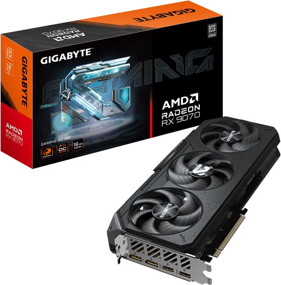 GIGABYTE Radeon RX 9070 16GB GDDR6 – PCIe 5.0, 2x HDMI2.1 / 2x DP2.1