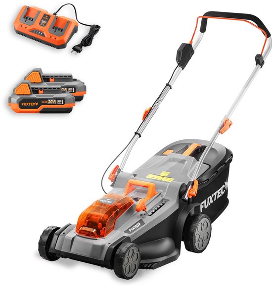 Grasmaaier op batterij 40V FUXTEC FX-E2RM37 - Set met 2 batterijen van 4Ah en dubbele lader van 2,4A van FUXTEC — afbeelding 4