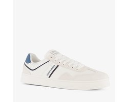 Tommy Hilfiger leren heren sneakers wit blauw - Maat 44 - Uitneembare zool