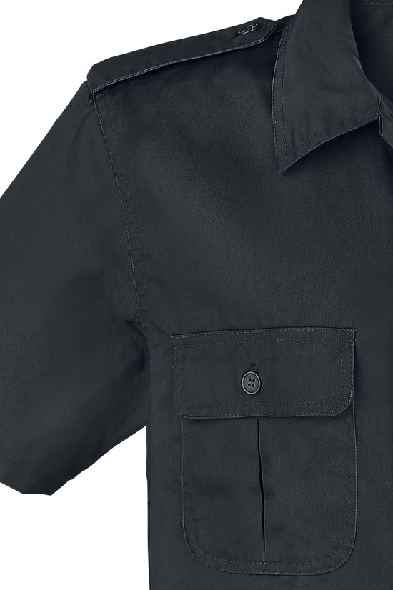 Brandit Legerhemd met kort mouw Heren Shirt met korte mouwen - zwart - 7XL