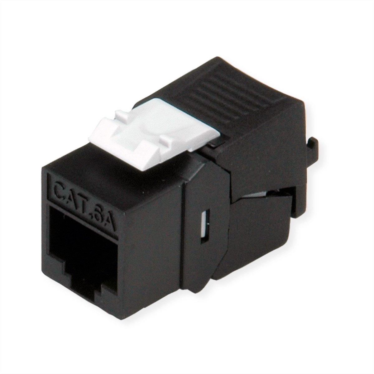 ROLINE Cat.6A (Klasse EA) Keystone, niet afgeschermd, zonder gereedschap, compact, zwart
