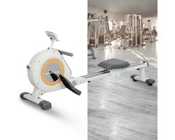 Roeitrainer - Roeimachine - Roeiapparaat - Roeitrainers - Crosstrainer - Inklapbaar - 150 kg - 16 Weerstandniveaus - Grijs