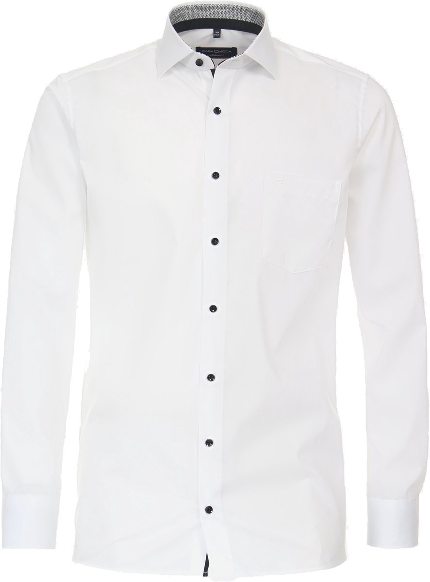 CASA MODA modern fit overhemd - popeline - wit