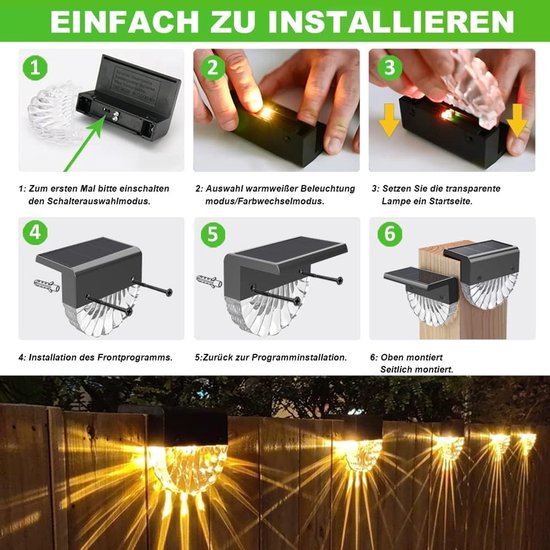 GIGALUMI Buitenverlichting op zonne-energie, 12 stuks